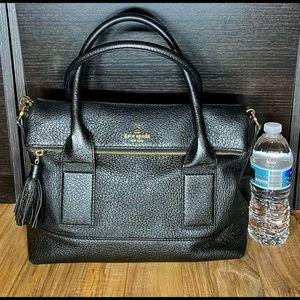 Kate Spade Black Chunky Pebbled Leather Satchel